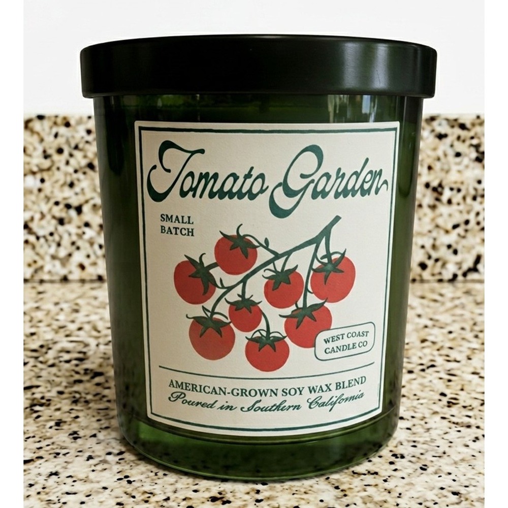 Leoben Company Tomato Garden Soy Wax Blend Candle, 9 Oz, Cottagecore, California